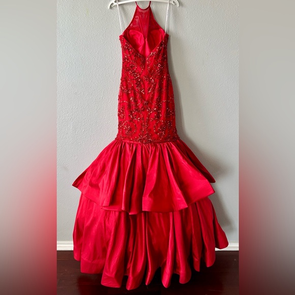 Sherri Hill Radiant Red Formal Dress - Picture 4 of 5